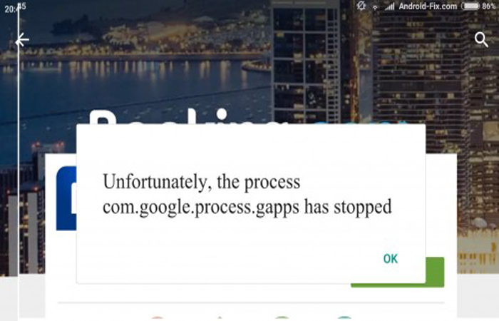 How to fix "Unfortunately, the process com.google.process.gapps has stopped" error?