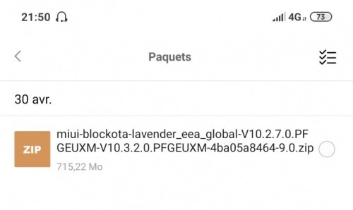 The blockota file on Xiaomi